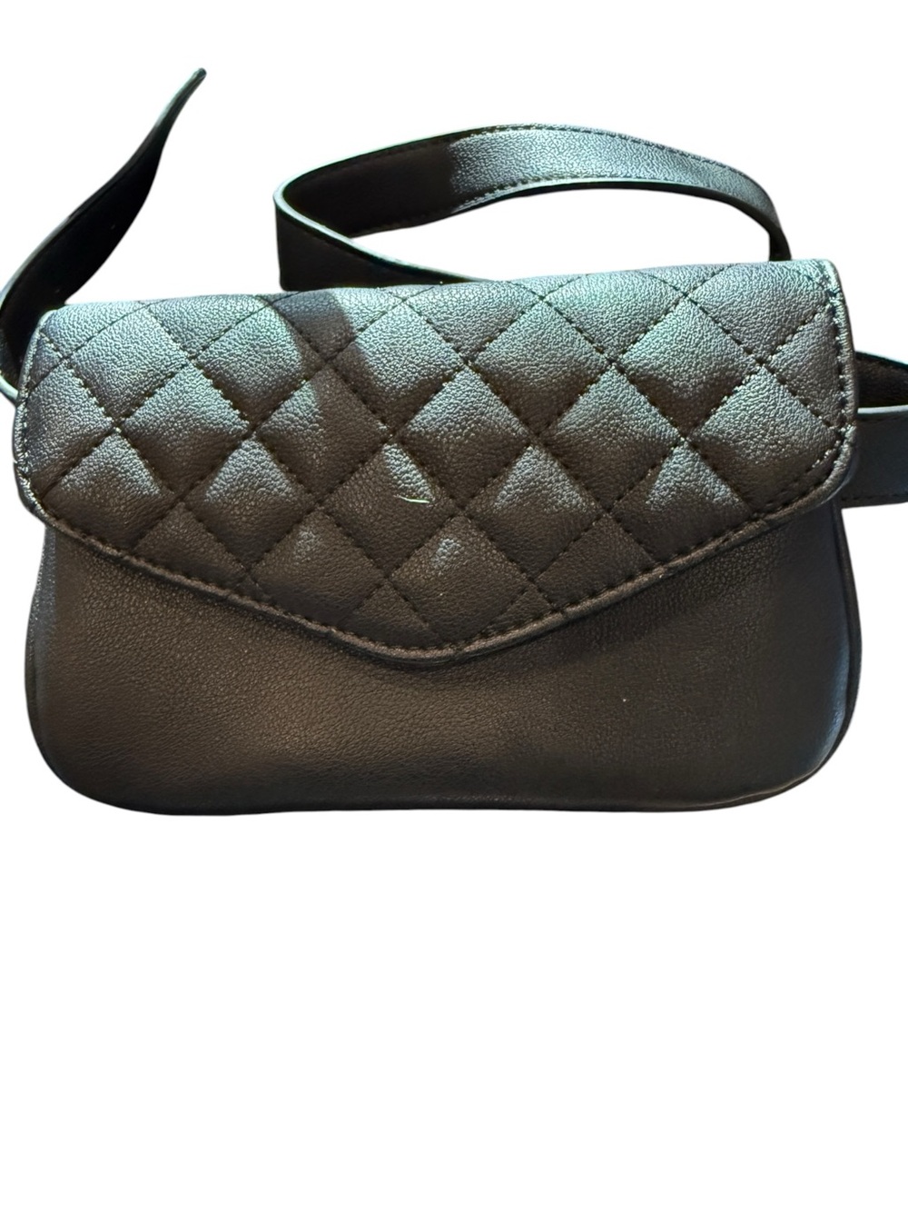Black Quilted Belt Bag Minimalist Chic Hands-Free Waist Pack Versatile Crossbody - Picture 2 of 4
